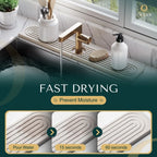 Diatomite Stone Faucet Sink Mat with Quick Drying Absorbent Surface