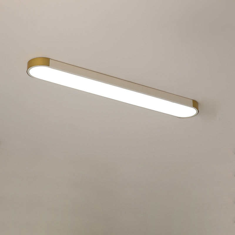 Modern Linear Metal Flush Mount Ceiling Light With Dimmable Remote — Harbor Light Co.