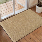 Indoor Door Mat Scandinavian Woven Polypropylene Entryway Rug Water Resistant Machine Washable Entrance Mat