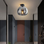 Modern Glass Semi-Flush Mount Ceiling Light for Living Room — Harbor Light Co.