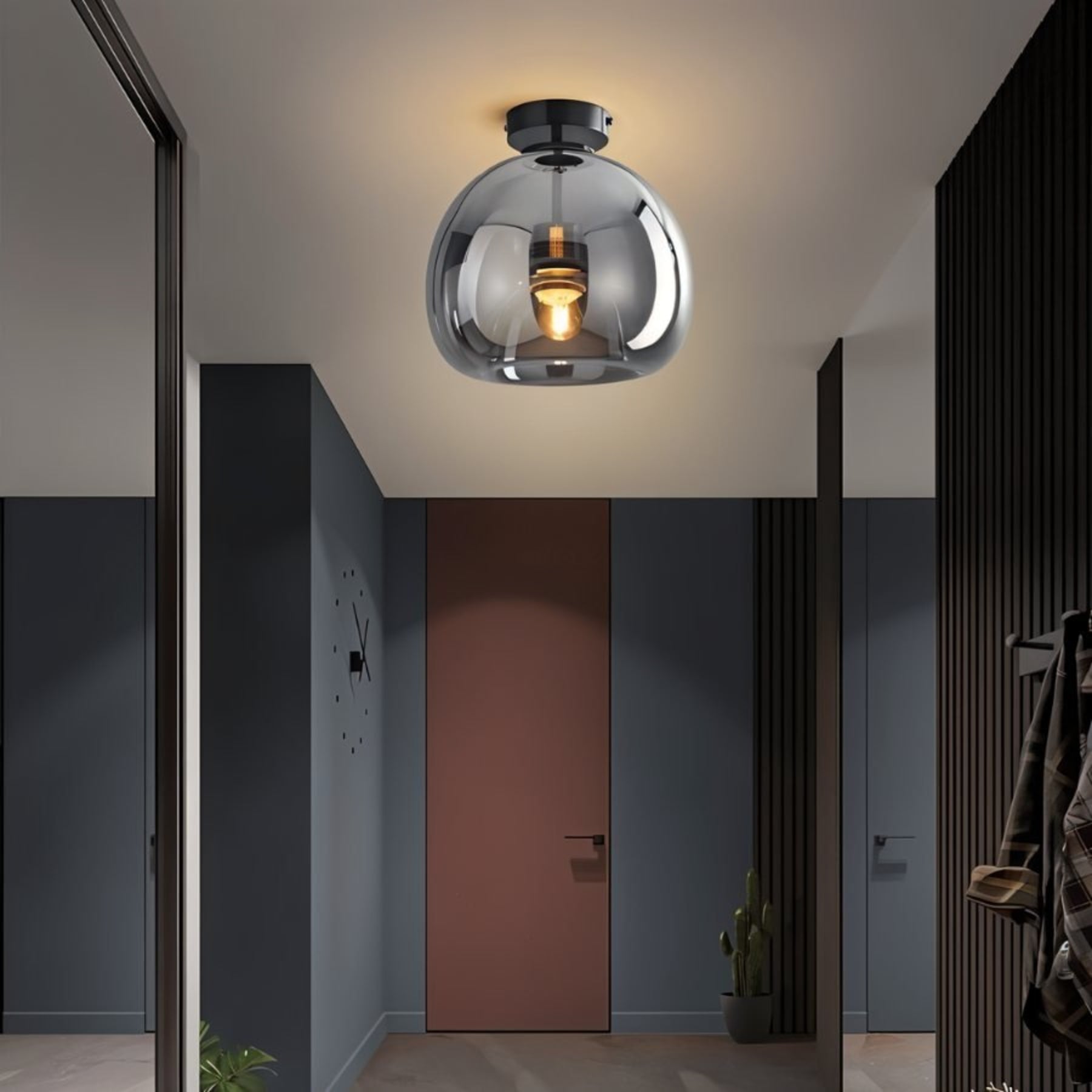 Modern Glass Semi-Flush Mount Ceiling Light for Living Room — Harbor Light Co.