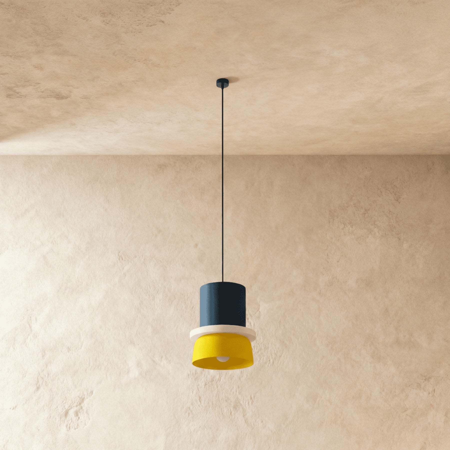 Modern Aluminum Two-Tone Pendant Light With Warm LED Glow — Harbor Light Co.