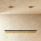 Modern Stainless Steel Linear Chandelier for Dining Room — Harbor Light Co.