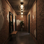 Modern Brass Semi-Flush Ceiling Light for Living Room — Harbor Light Co.