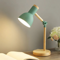 Modern Adjustable Wood and Metal LED Light Table Lamp