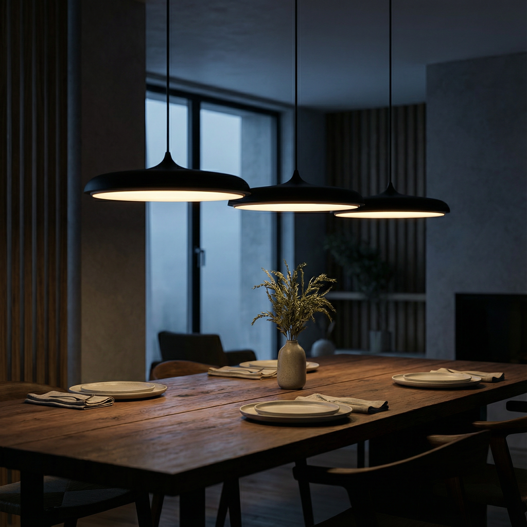 Scandinavian Slim Disc Pendant Light LED Light for Dining Table