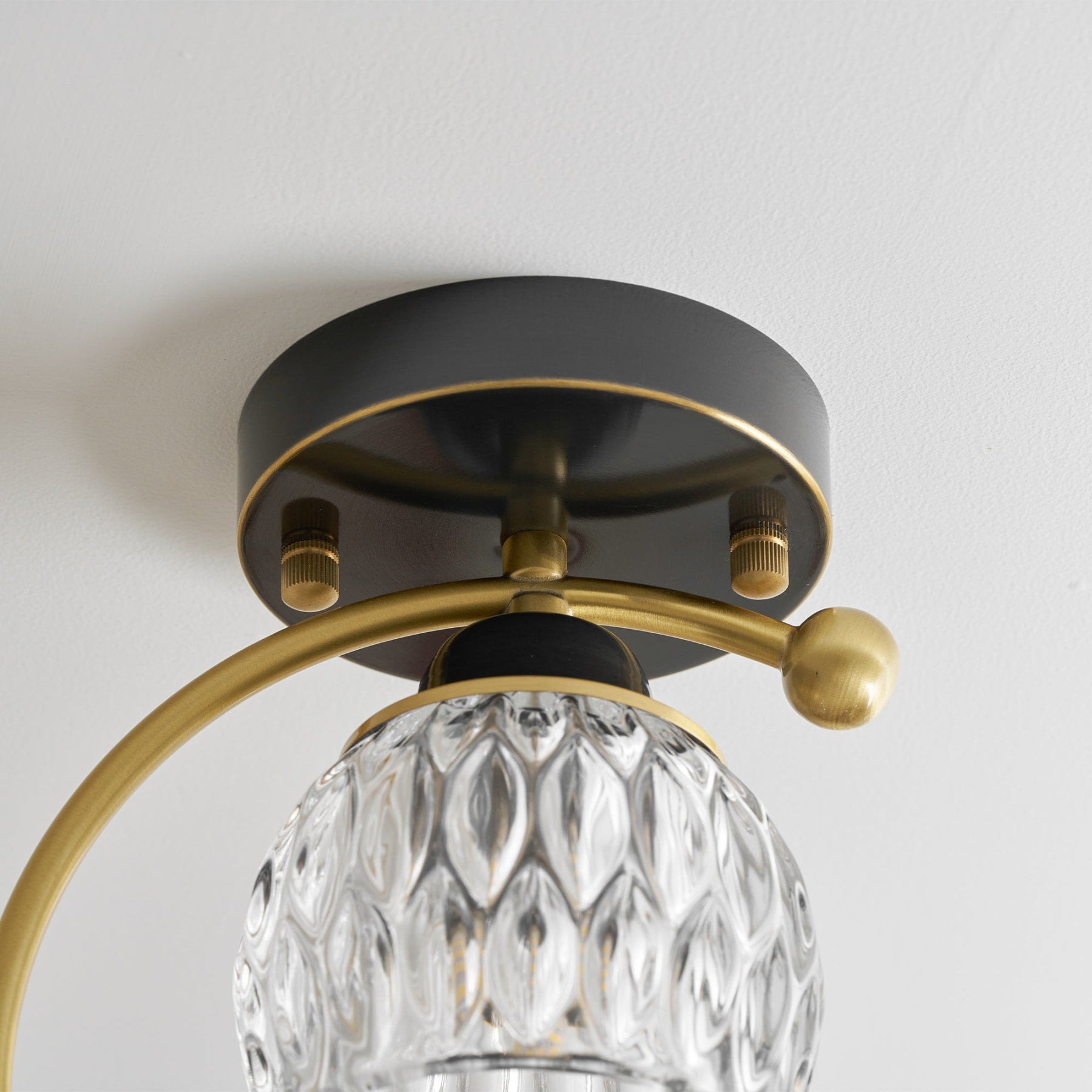 Modern Brass Semi-Flush Ceiling Light for Living Room — Harbor Light Co.