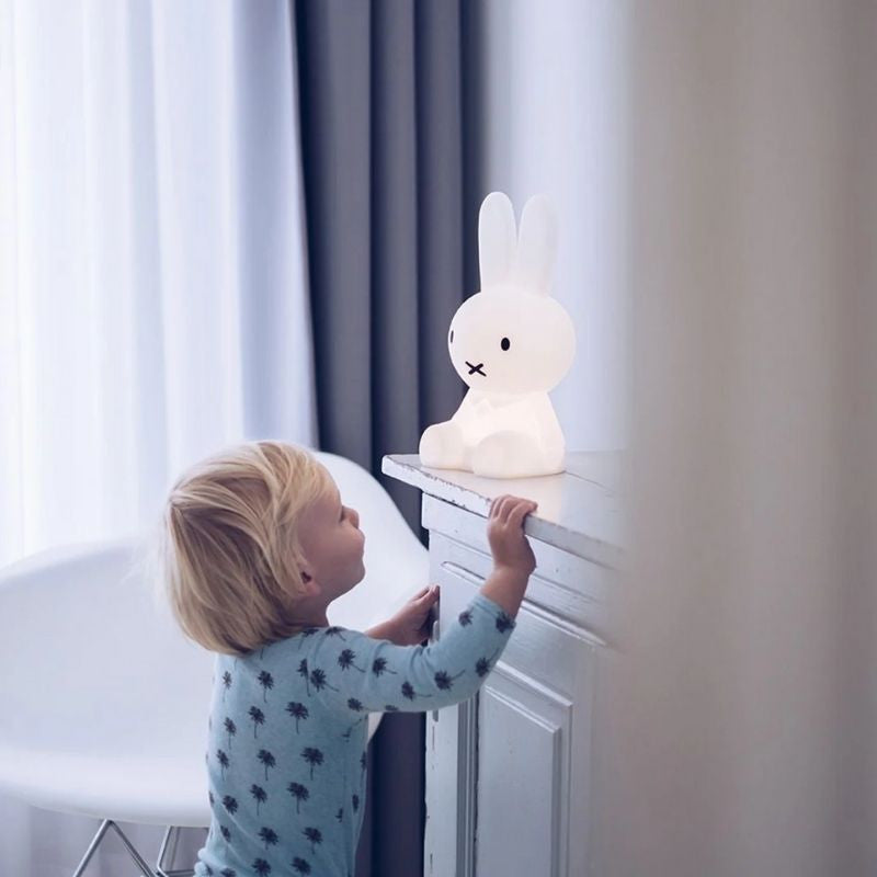 White Rabbit Table Lamp with Rechargeable Dimmable LED Light