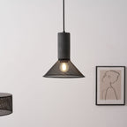 Industrial Wrought Iron Concrete Pendant Light With Warm LED Glow — Harbor Light Co.