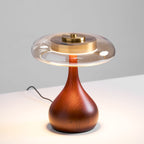 Modern Ash Wood and Brass Table Lamp for Living Room — Harbor Light Co.