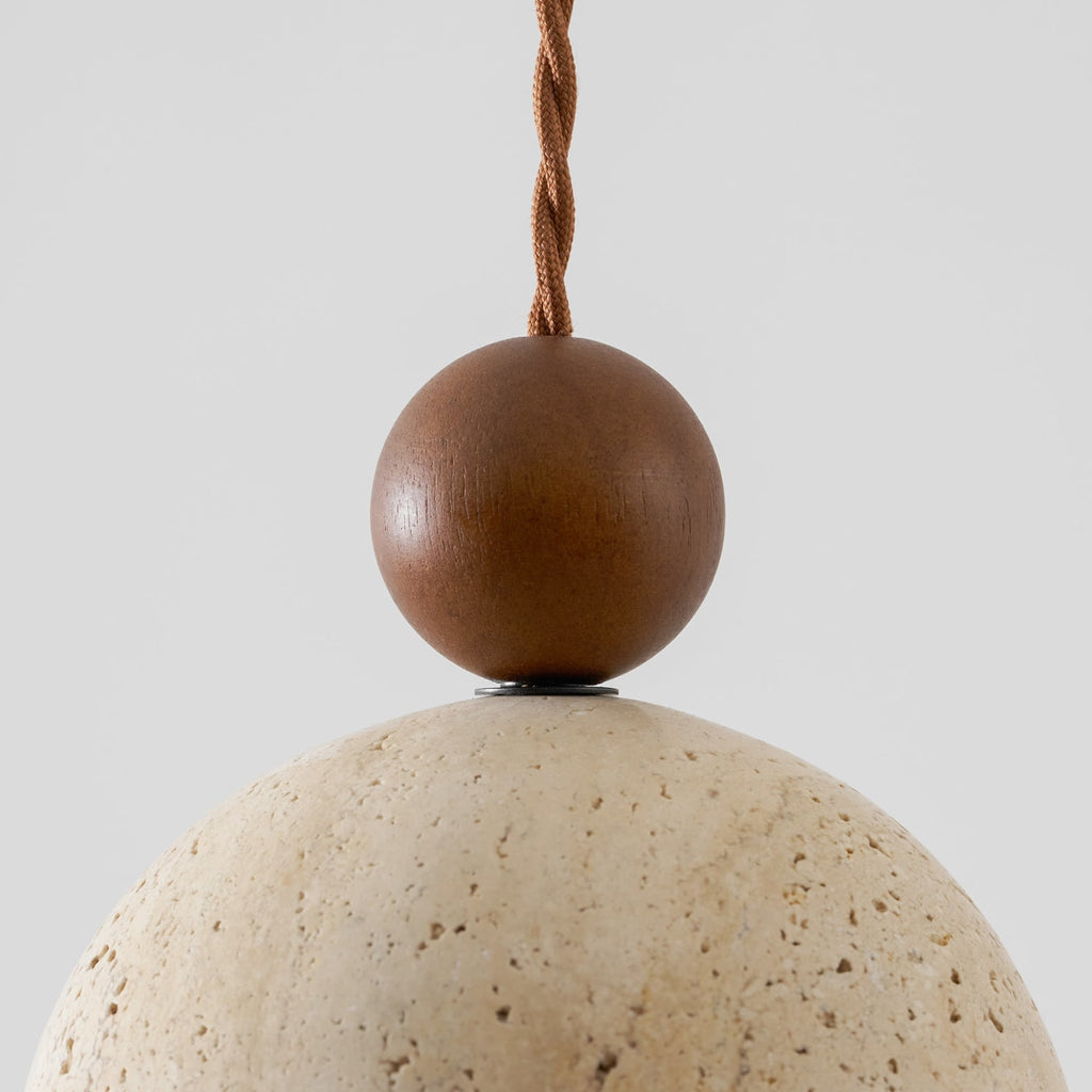 Modern Travertine Stone Pendant Light for Dining Room — Harbor Light Co.