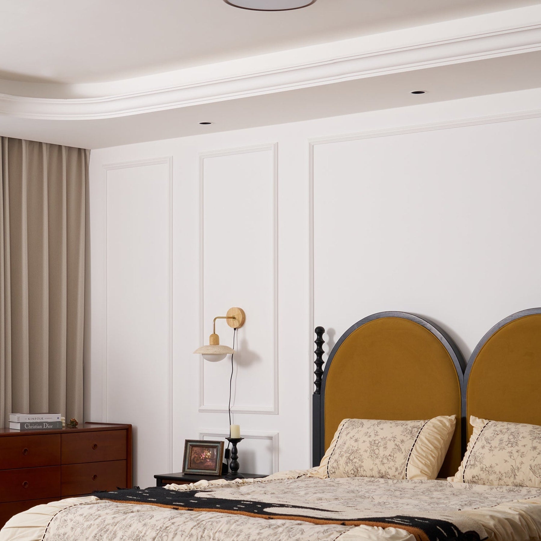 Modern Wood Flush Mount Ceiling Light for Living Room — Harbor Light Co.