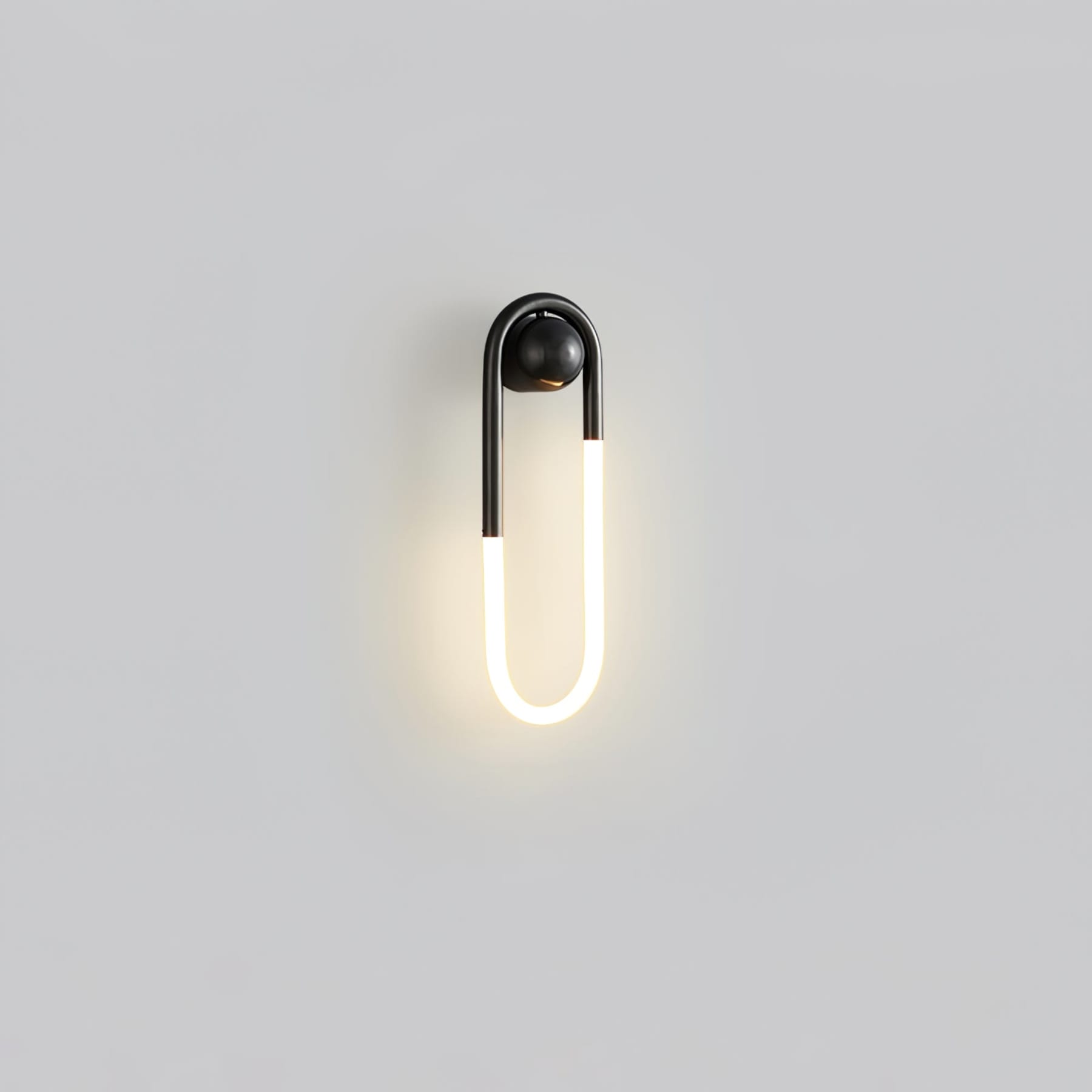 Modern Brass Wall Light for Living Room and Bedroom in Black & Warm Light — Harbor Light Co.