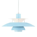 Scandinavian Metal Pendant Light for Dining Room in Pure Blue — Harbor Light Co.