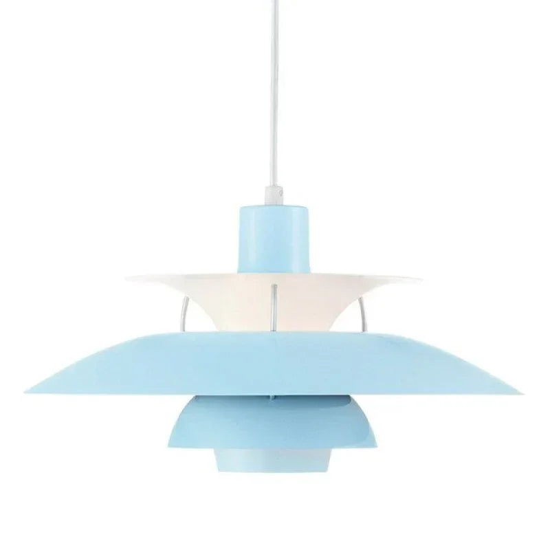 Scandinavian Metal Pendant Light for Dining Room in Pure Blue — Harbor Light Co.
