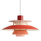 Scandinavian Metal Pendant Light for Dining Room in Shades of Red — Harbor Light Co.