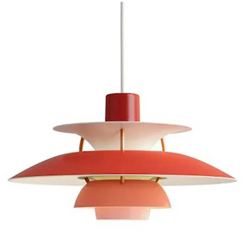 Scandinavian Metal Pendant Light for Dining Room in Shades of Red — Harbor Light Co.