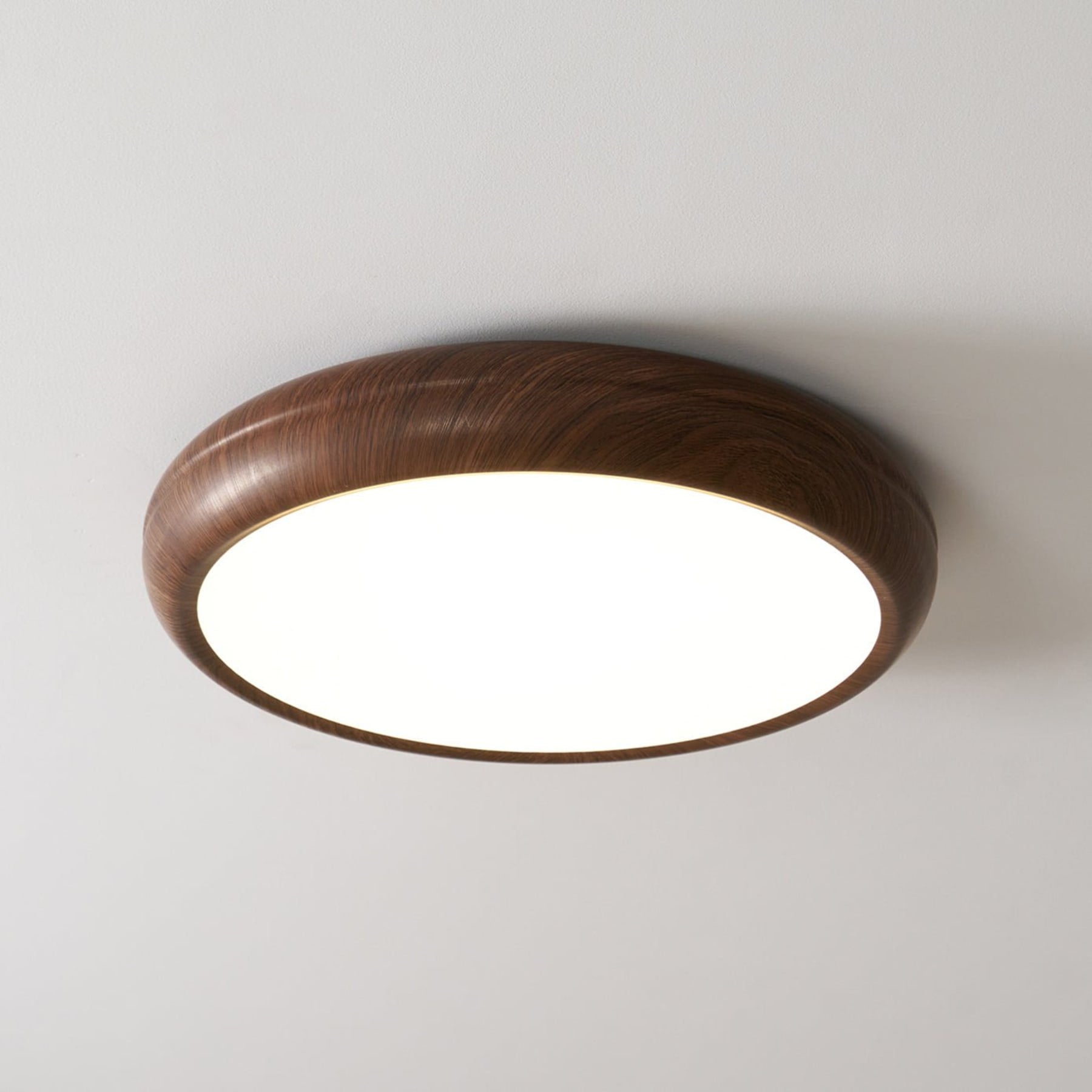 Modern Wood Flush Mount Ceiling Light for Living Room — Harbor Light Co.