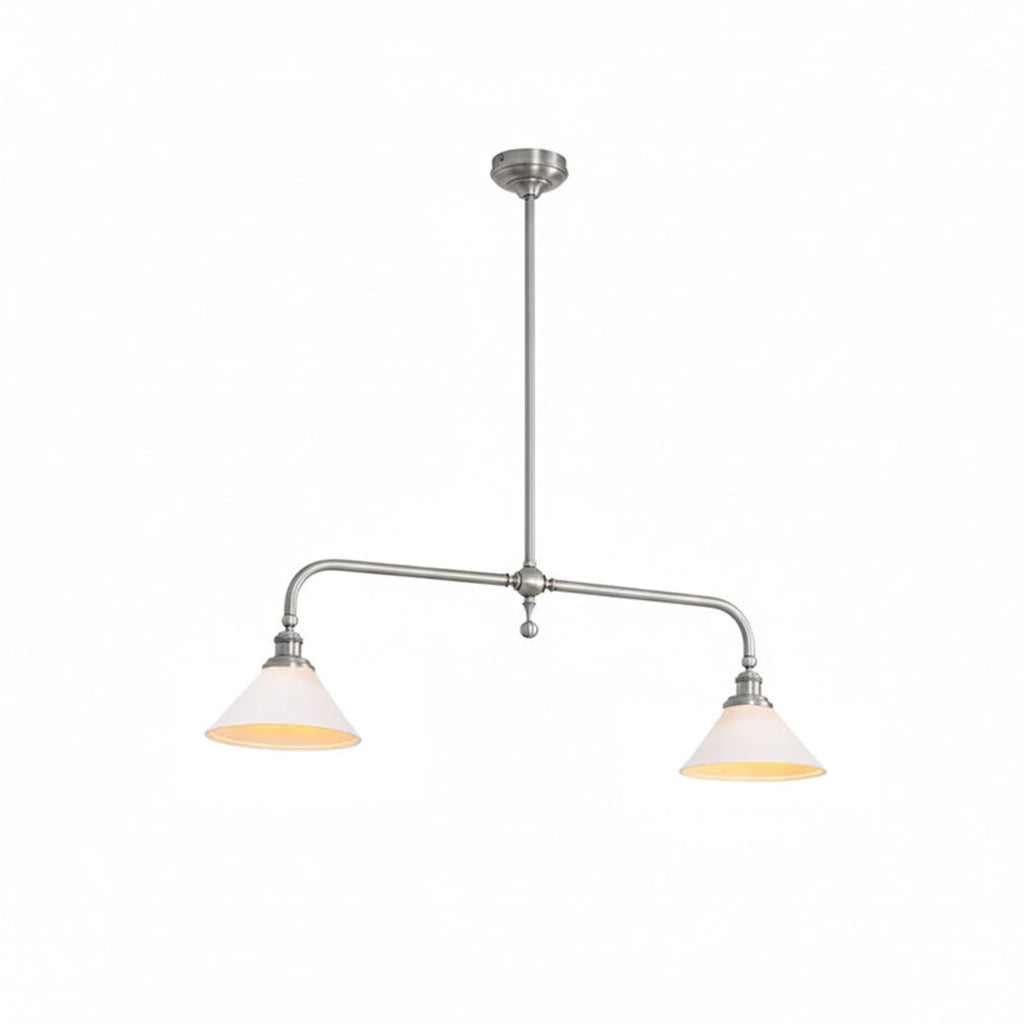 Modern Brass Pendant Light With Ceramic Shades for Dining Room — Harbor Light Co.