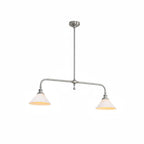 Modern Brass Pendant Light With Ceramic Shades for Dining Room — Harbor Light Co.