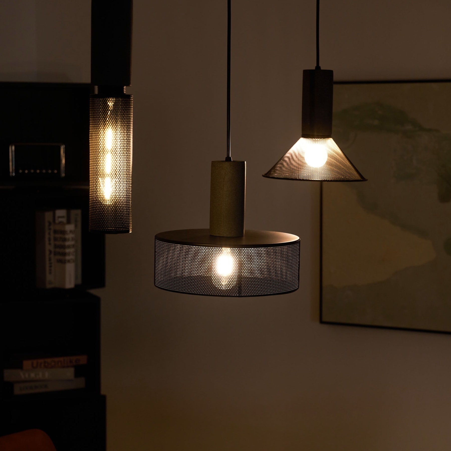 Industrial Wrought Iron Concrete Pendant Light With Warm LED Glow — Harbor Light Co.