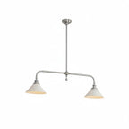 Modern Brass Pendant Light With Ceramic Shades for Dining Room — Harbor Light Co.