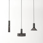 Industrial Wrought Iron Concrete Pendant Light With Warm LED Glow — Harbor Light Co.