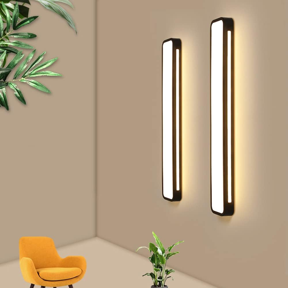 Modern Long Rectangle Flush Mount Ceiling Light with LED