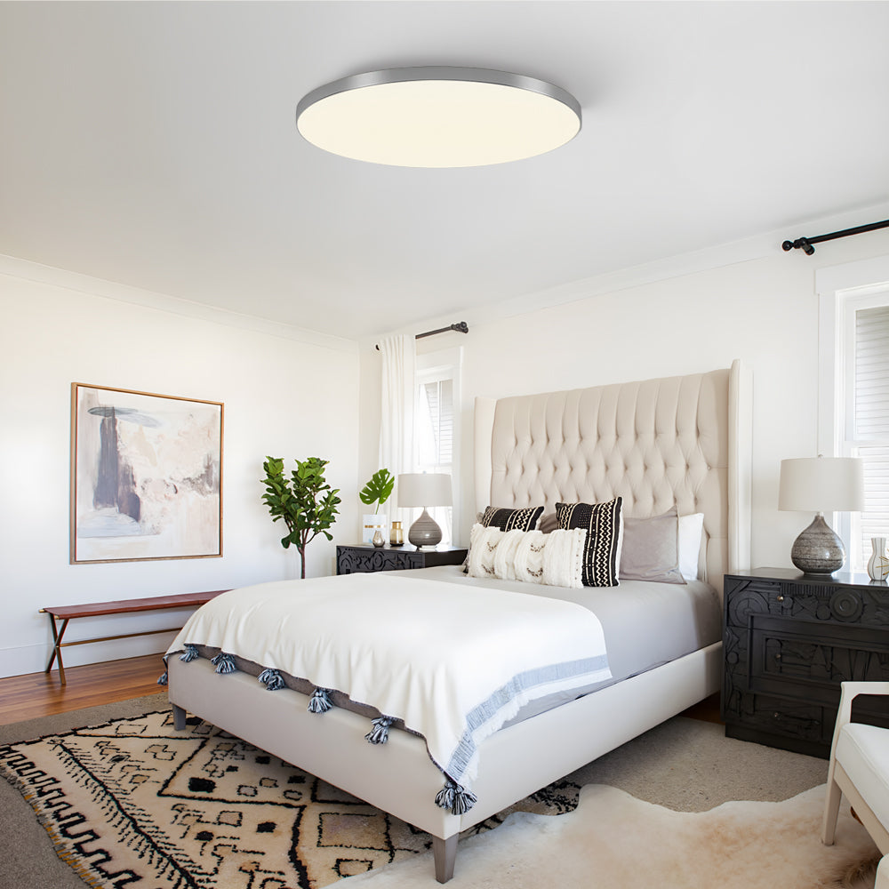 Modern Round Flush Mount LED Ceiling Light with Slim Profile