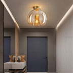 Modern Glass Semi-Flush Mount Ceiling Light for Living Room — Harbor Light Co.