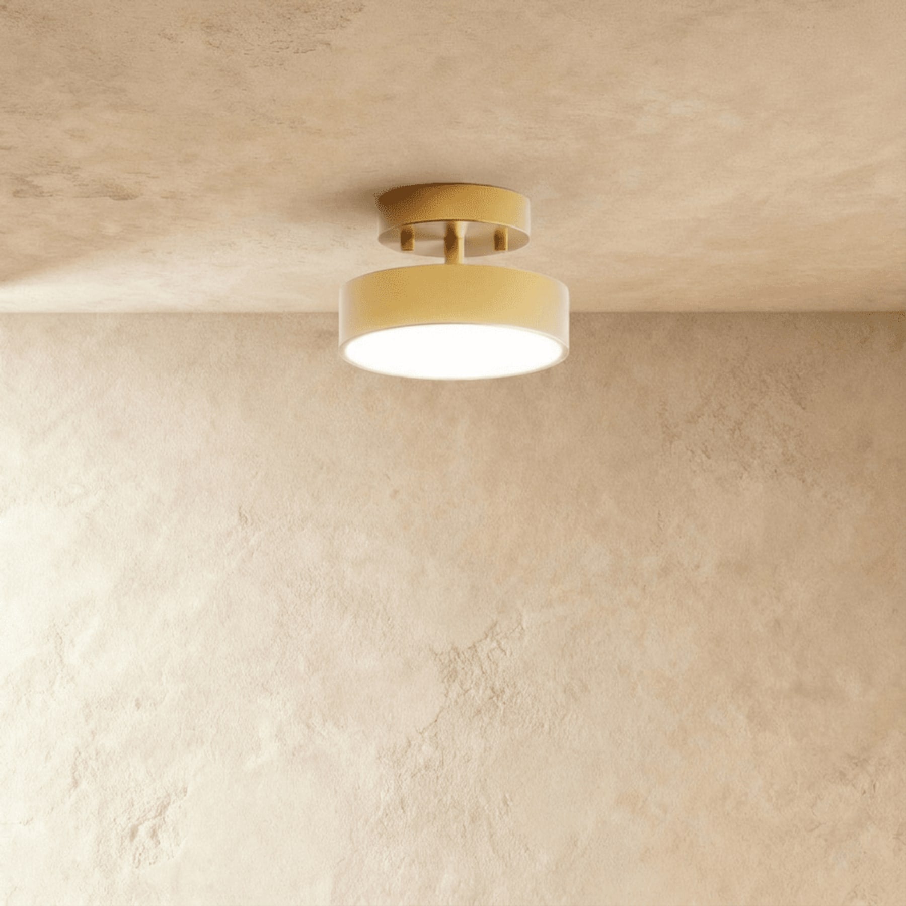 Modern Iron Semi-Flush Mount Ceiling Light for Living Room in Warm White — Harbor Light Co.