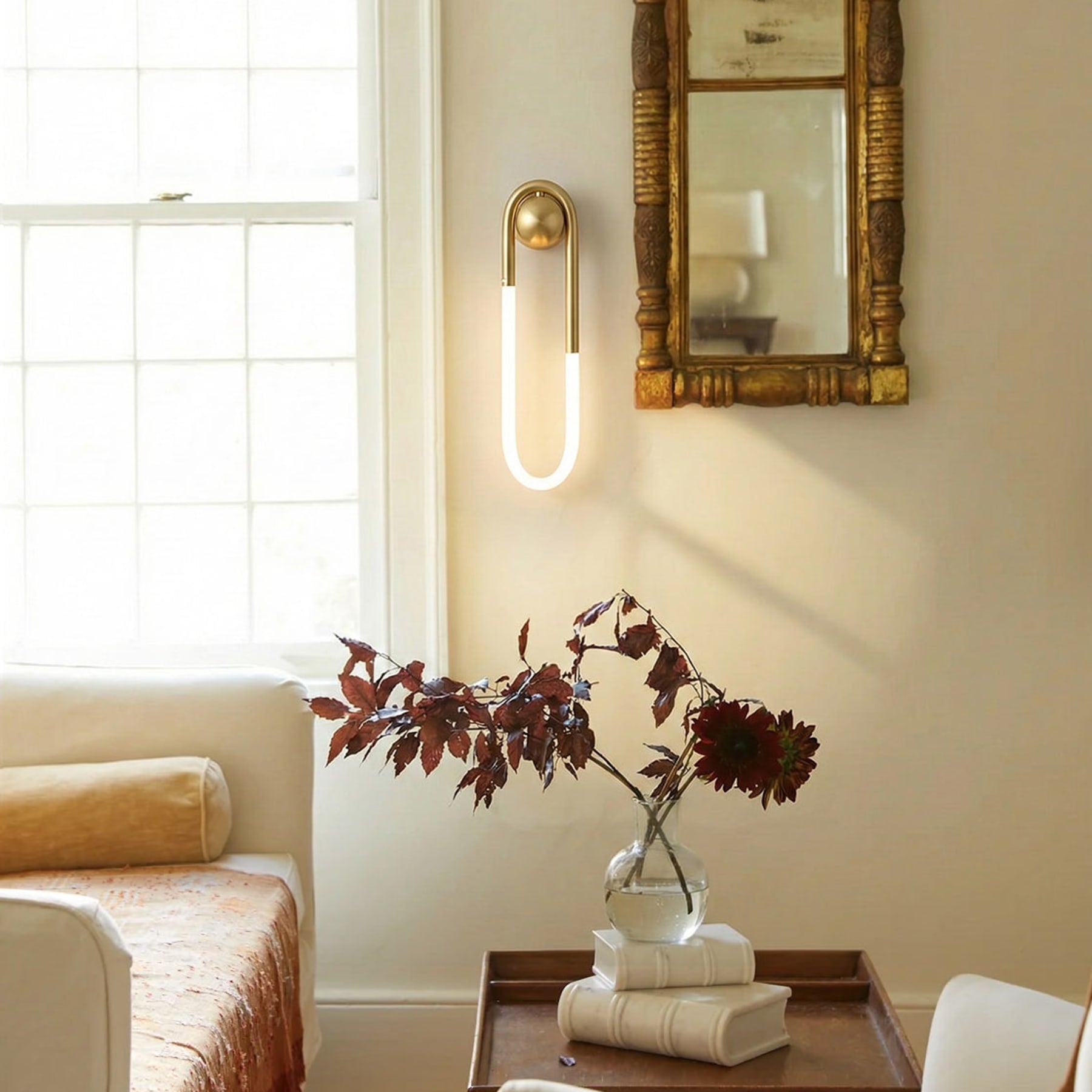 Modern Brass Wall Light for Living Room and Bedroom — Harbor Light Co.