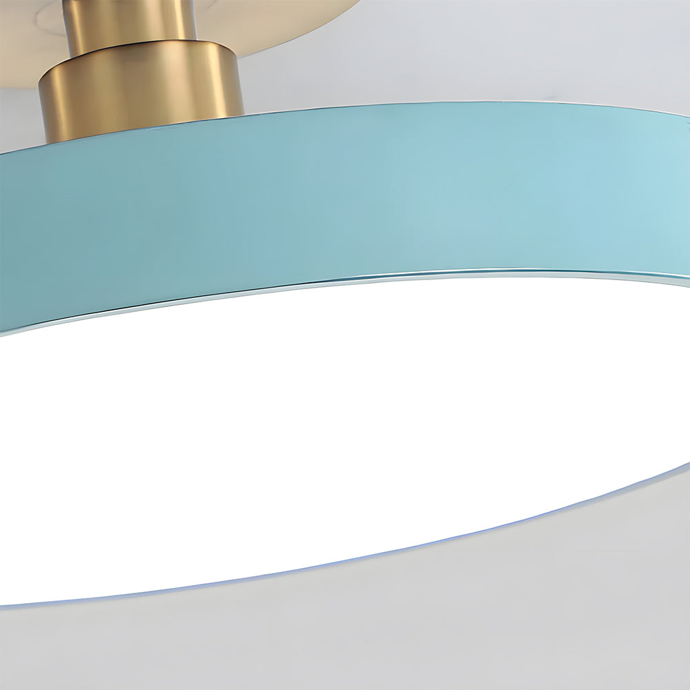 Modern Circular Semi Flush Mount LED Ceiling Light