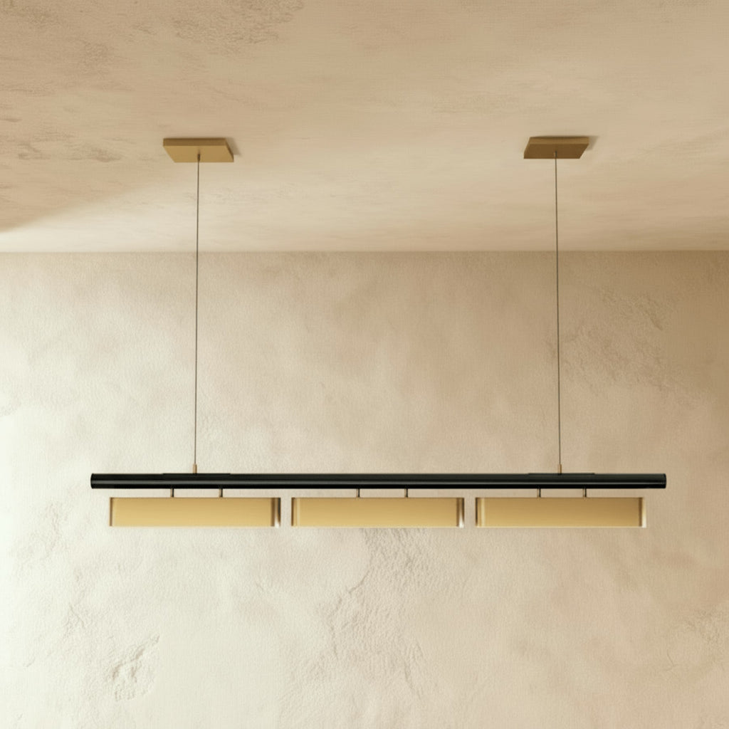 Modern Stainless Steel Linear Chandelier for Dining Room — Harbor Light Co.