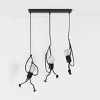 Modern Wrought Iron Pendant Light With Warm LED Glow in C: L50" (L20 cm) — Harbor Light Co.