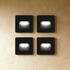 Modern Plastic Wall Light With Integrated LED for Hallway in Black — Harbor Light Co.