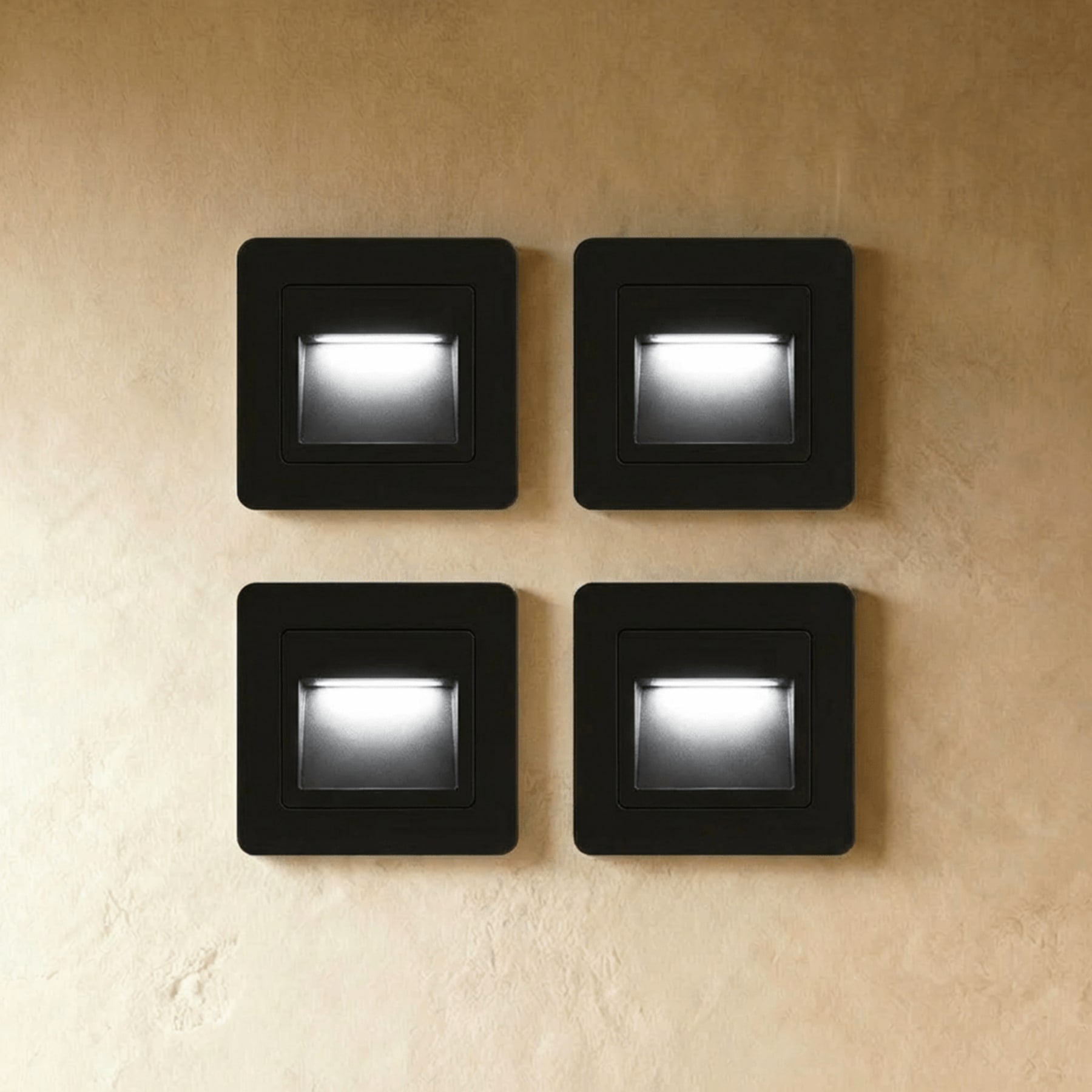 Modern Plastic Wall Light With Integrated LED for Hallway in Black — Harbor Light Co.
