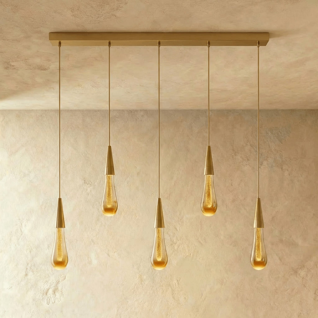 Modern Crystal Pendant Light With Adjustable LED Glow — Harbor Light Co.