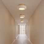 Modern Travertine Flush Mount Ceiling Light — Harbor Light Co.