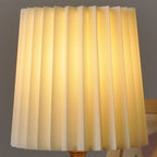 Retro Wood Table Lamp With Fabric Shade for Living Room — Harbor Light Co.