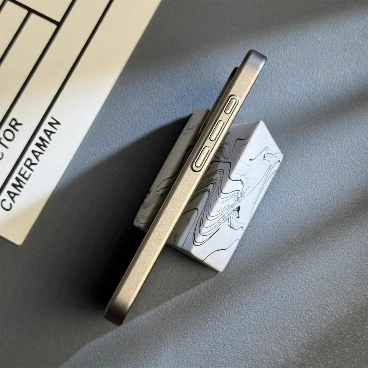 Slim Shockproof iPhone Case Ultra Thin Protective Cover with Raised Edges Fingerprint Resistant Ribbed Design Wireless Charging Compatible