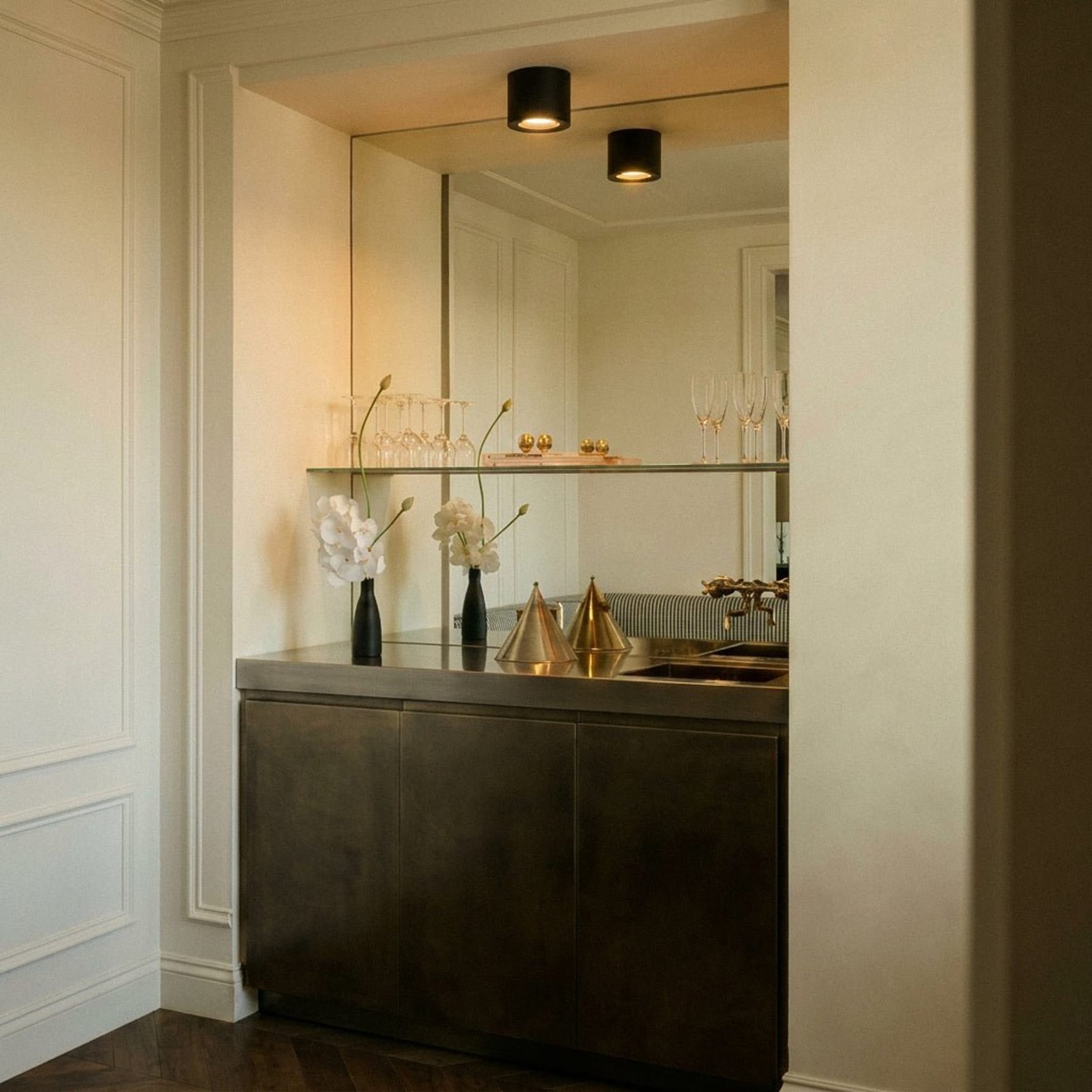 Modern Aluminum Flush Mount Ceiling Light — Harbor Light Co.