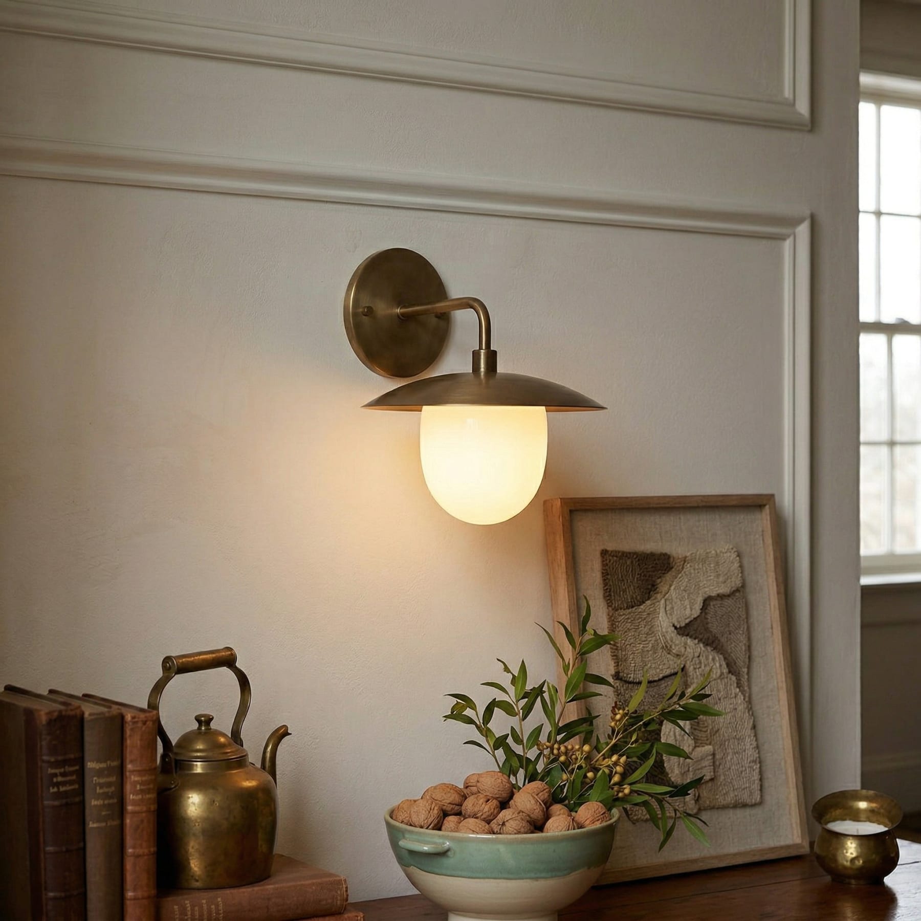 Modern Brass Wall Light for Living Room and Bedroom — Harbor Light Co.
