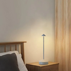 Modern Aluminium Cone LED Light Rechargeable Table Lamp