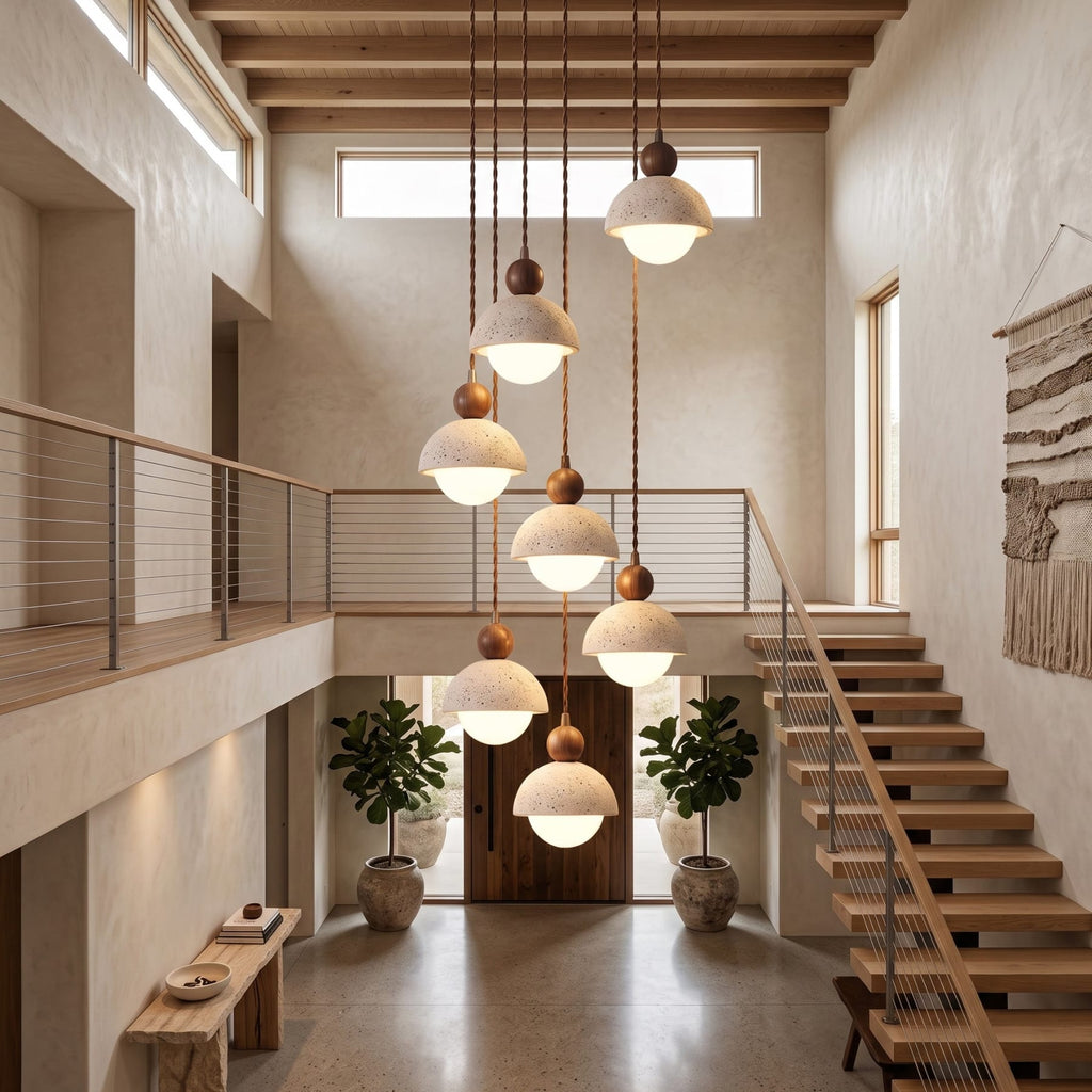 Modern Travertine Stone Pendant Light for Dining Room — Harbor Light Co.