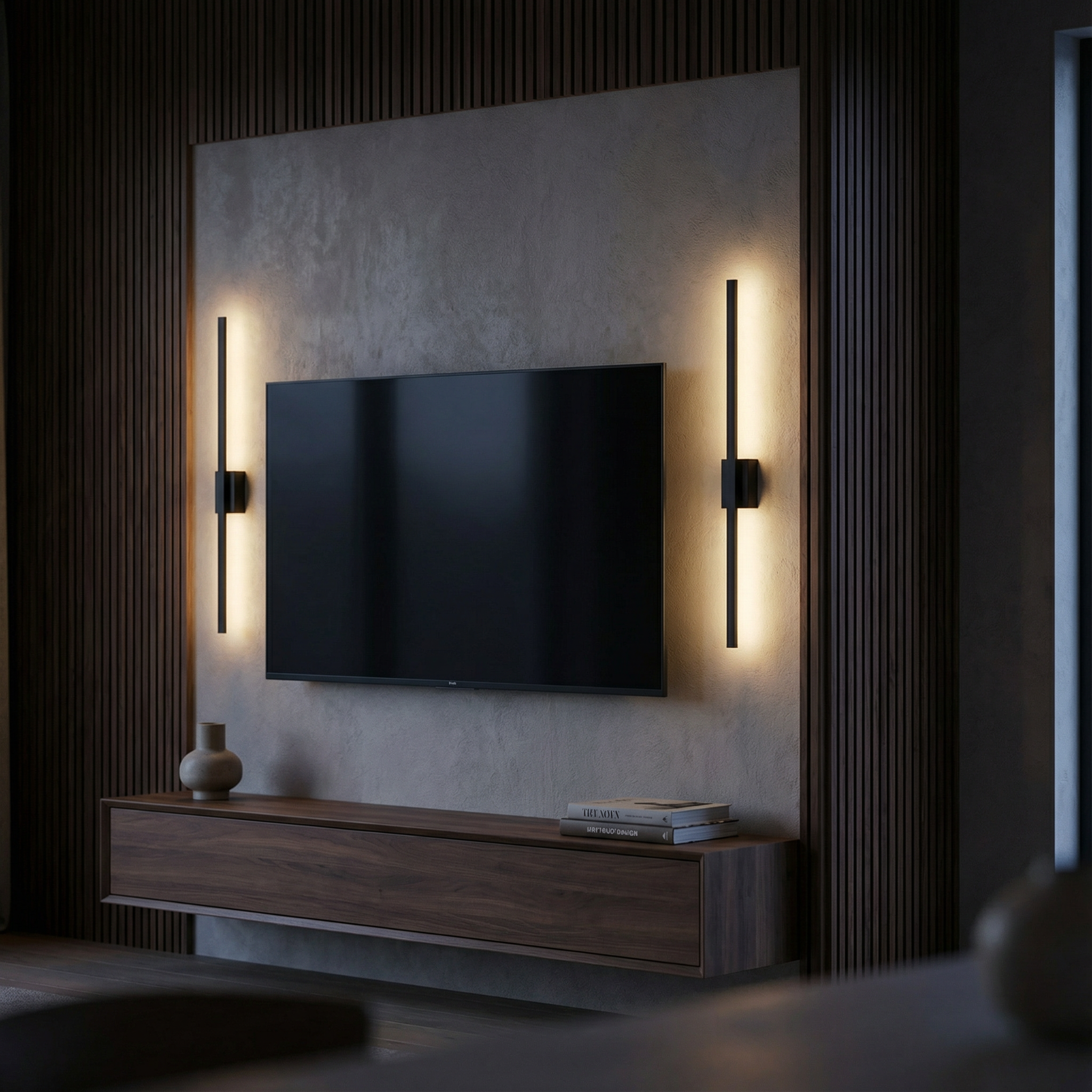 Vertical Bar Wall Sconce LED Light for Living Room | Warm White