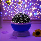 Star Projector Night Table Lamp with Rotating Dome