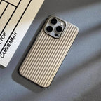 Slim Shockproof iPhone Case Ultra Thin Protective Cover with Raised Edges Fingerprint Resistant Ribbed Design Wireless Charging Compatible