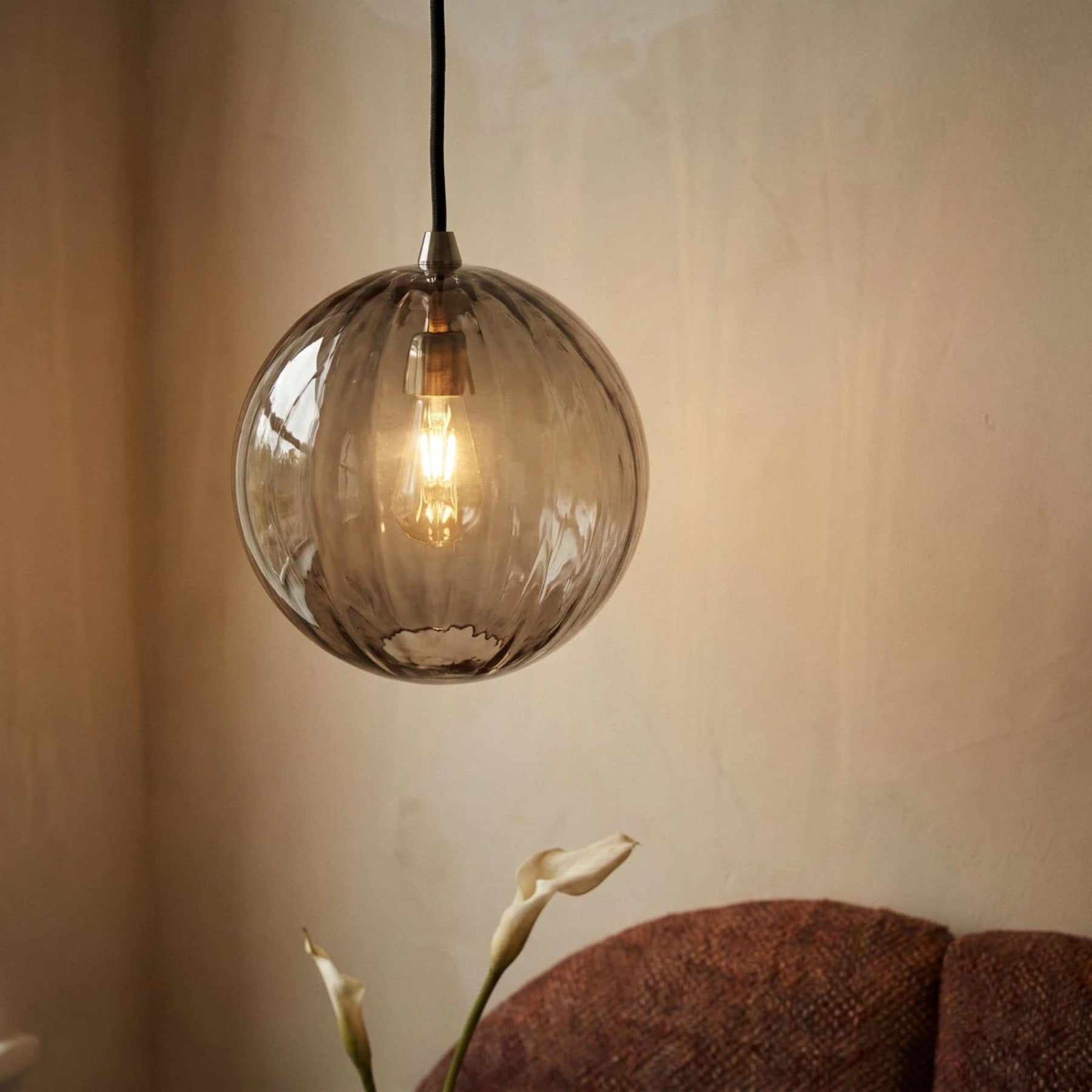 Modern Glass Pendant Light With Warm LED Glow for Dining Room — Harbor Light Co.