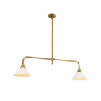 Modern Brass Pendant Light With Ceramic Shades for Dining Room — Harbor Light Co.